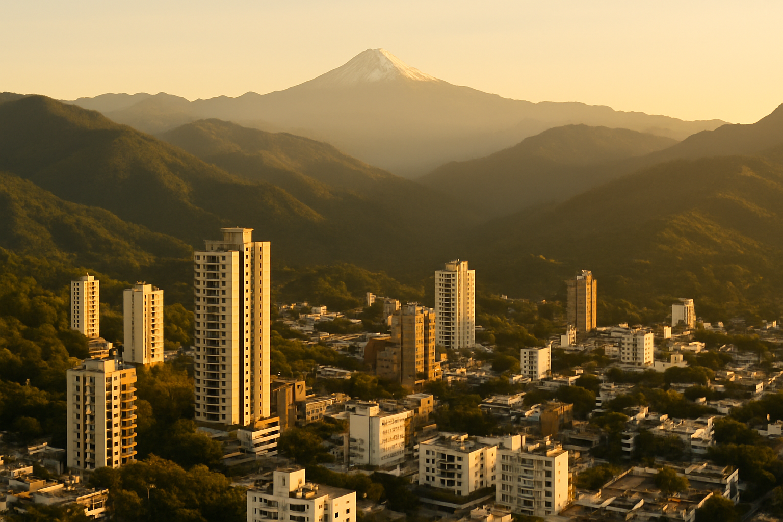 Vista panor&aacute;mica de Ibagu&eacute;, capital del Tolima, con las monta&ntilde;as al fondo