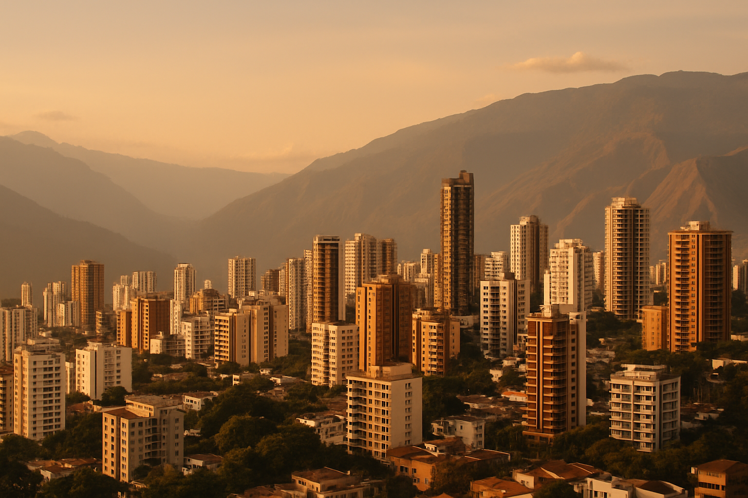 Panor&aacute;mica de Bucaramanga con el ca&ntilde;&oacute;n del Chicamocha al fondo