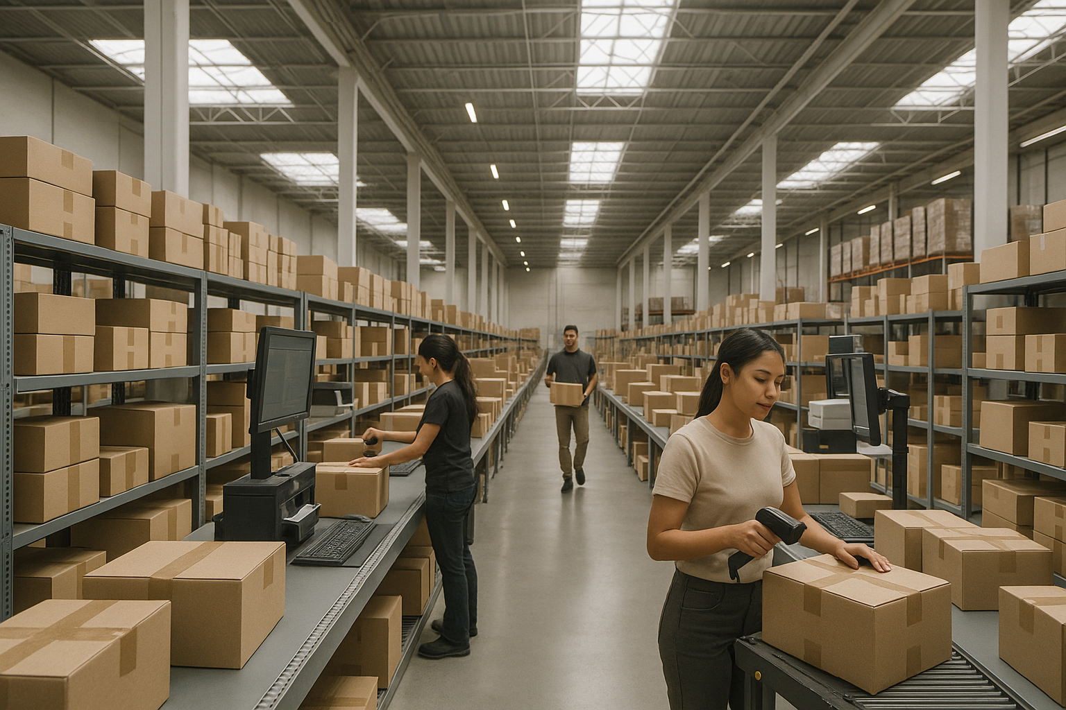 Centro de fulfillment de comercio electr&oacute;nico moderno en Colombia